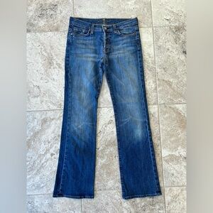 7 For All Mankind Boycut Slight Bootcut Button Fly Jeans, Medium Blue Wash, 29